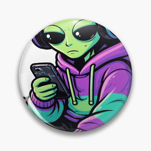 Item preview, Bored Alien Gamer - Neon Aesthetic Sticker designed and sold by LYZ7VANI.