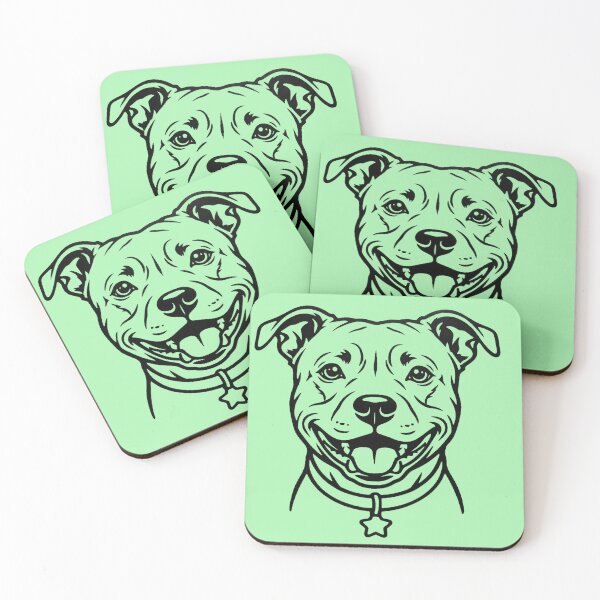 Item preview, Happy Pitbull Line Art Illustration designed and sold by mirojurin by AXXISS .