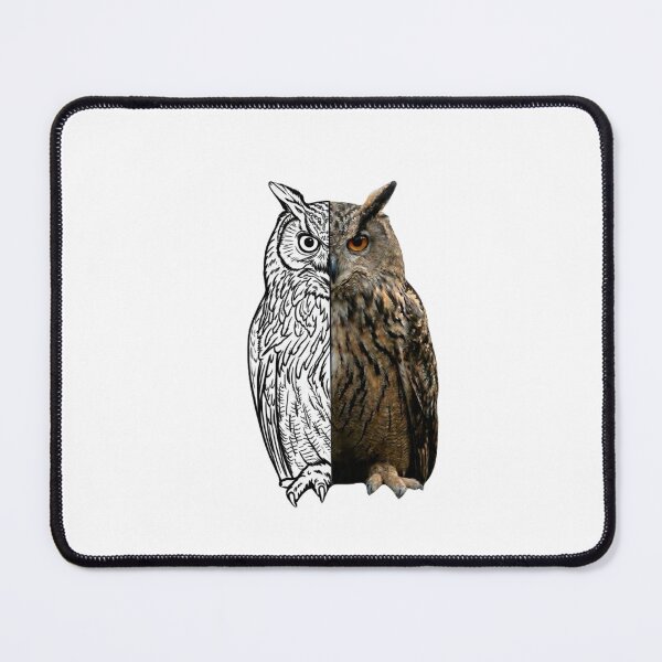 Item preview, Owl: Realistic and Fine Line Art Fusion designed and sold by Lura busah.