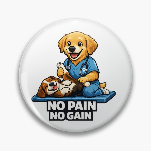 Item preview, No Pain No Gain Physical Therapy Dog Rehab PT Motivational Healthcare Recovery Design designed and sold by ClinicalHubs.