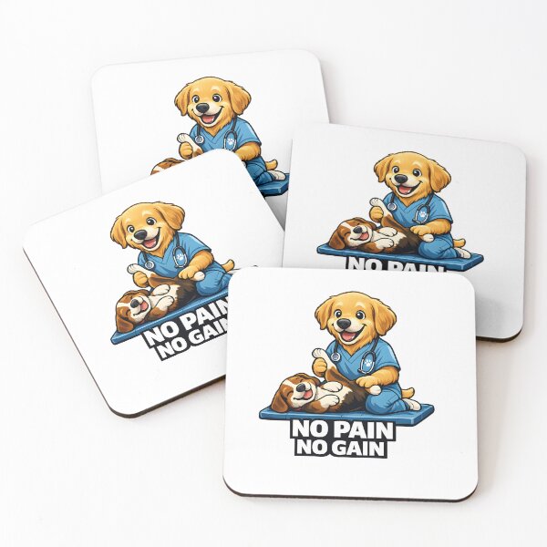 Item preview, No Pain No Gain Physical Therapy Dog Rehab PT Motivational Healthcare Recovery Design designed and sold by ClinicalHubs.