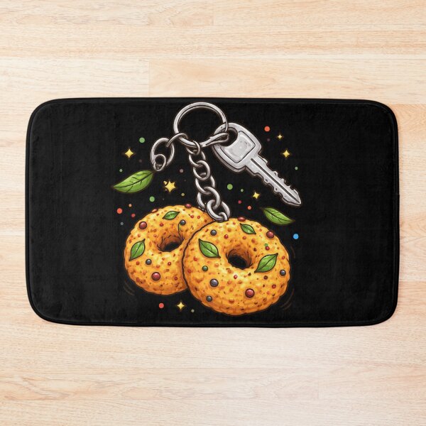Item preview, Fun Street Food Art – Vada Keychain Illustration designed and sold by LineLoo.
