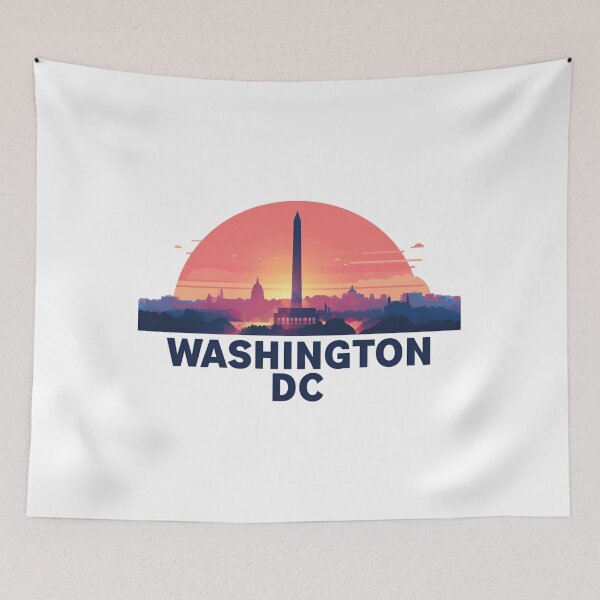 Item preview, Washington DC Pink Sunset City Skyline designed and sold by Fenay Designs.