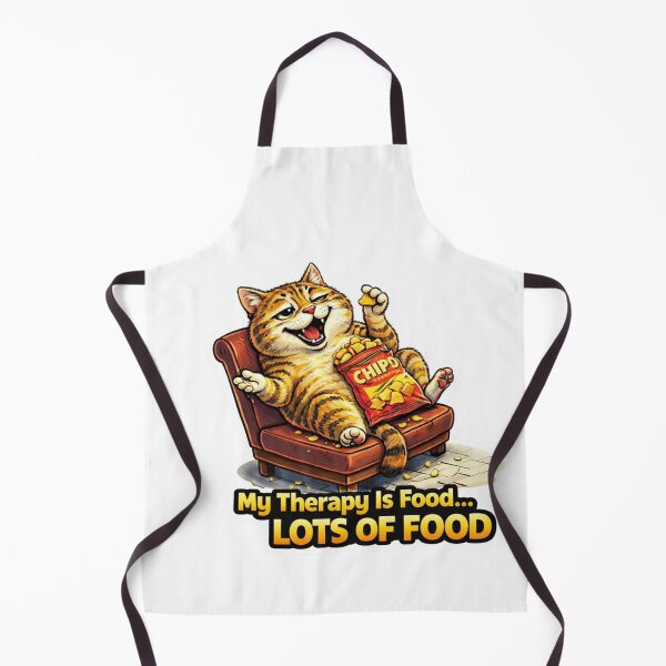 Item preview, My Therapy Is Food Lots of Food Funny Cat Gift designed and sold by Gentlestate.