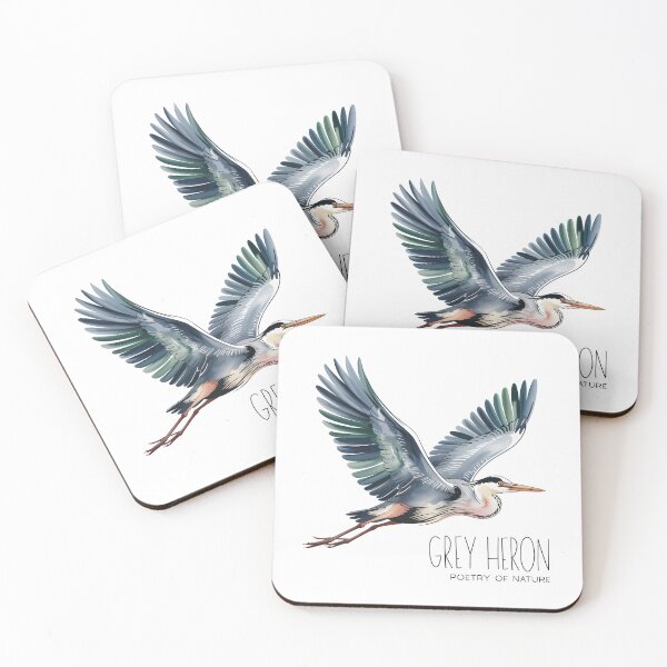 Item preview, Flying Grey Heron Poetry of Nature – Elegant Bird Illustration designed and sold by ArcticFoxStudio.