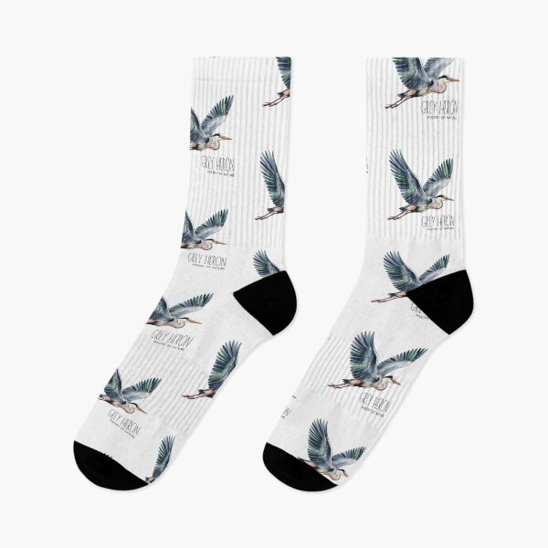 Item preview, Flying Grey Heron Poetry of Nature – Elegant Bird Illustration designed and sold by ArcticFoxStudio.