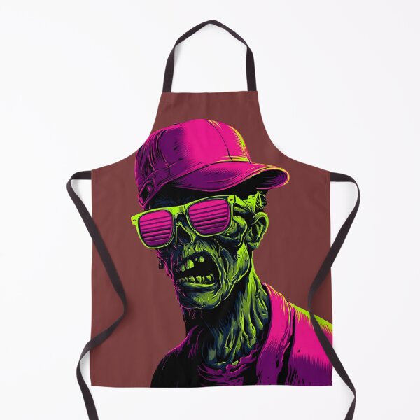 Item preview, Retro Neon Zombie With Shades and Cap designed and sold by VantagePrints.