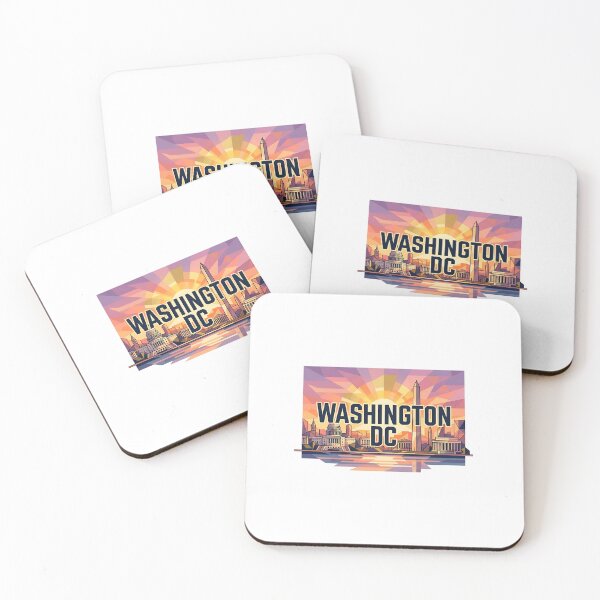 Item preview, Washington DC Cubist Geometric Sunburst Cityscape designed and sold by Fenay Designs.