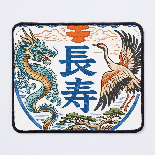 Item preview, Longevity Dragon Crane T-Shirt designed and sold by Matinez Pink.