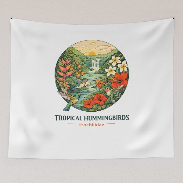 Item preview, Tropical Hummingbirds T-Shirt designed and sold by Matinez Pink.