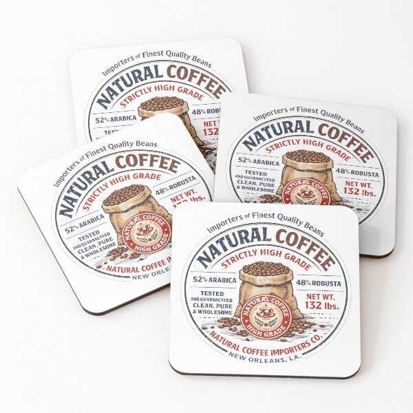 Item preview, Vintage Coffee Bean Label T-Shirt designed and sold by Matinez Pink.