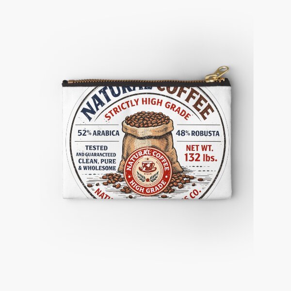 Item preview, Vintage Coffee Bean Label T-Shirt designed and sold by Matinez Pink.