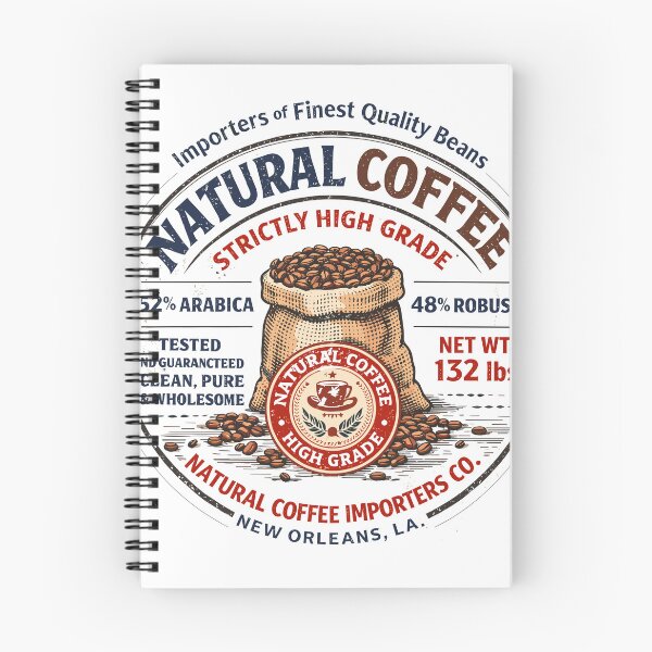 Item preview, Vintage Coffee Bean Label T-Shirt designed and sold by Matinez Pink.