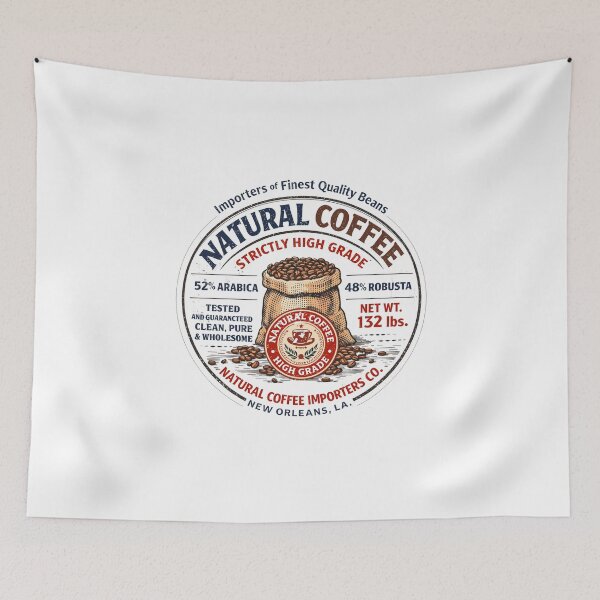 Item preview, Vintage Coffee Bean Label T-Shirt designed and sold by Matinez Pink.