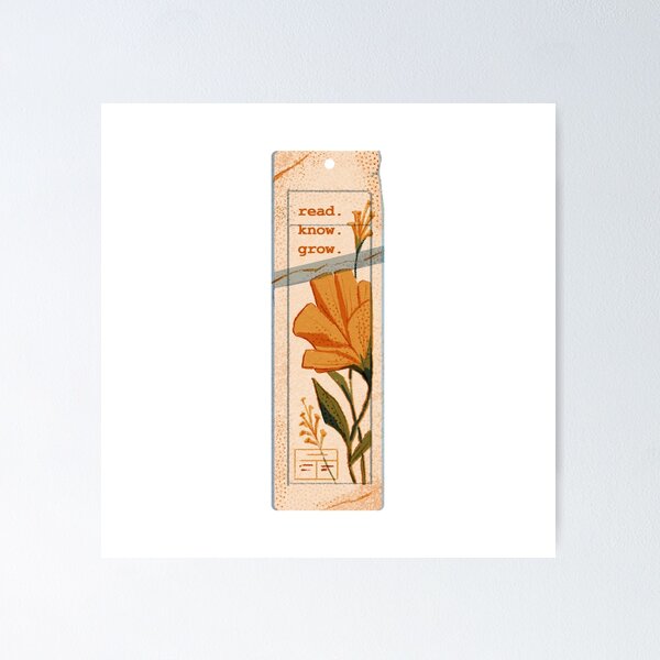 Item preview, Flowers Bookmark | Bookish Bookmarks | read, know, grow designed and sold by Nyxander's Bookish Catalogue.