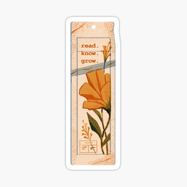 Item preview, Flowers Bookmark | Bookish Bookmarks | read, know, grow designed and sold by Nyxander's Bookish Catalogue.