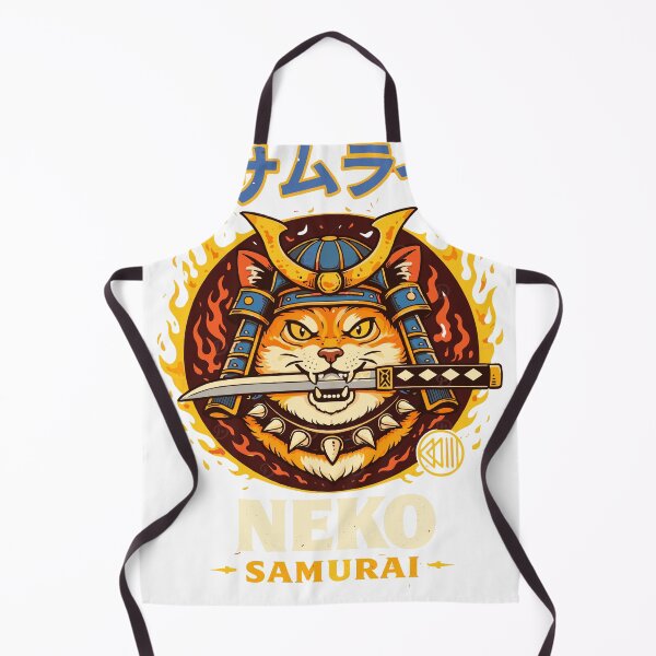 Item preview, Neko Samurai Warrior Cat T-Shirt designed and sold by Matinez Pink.