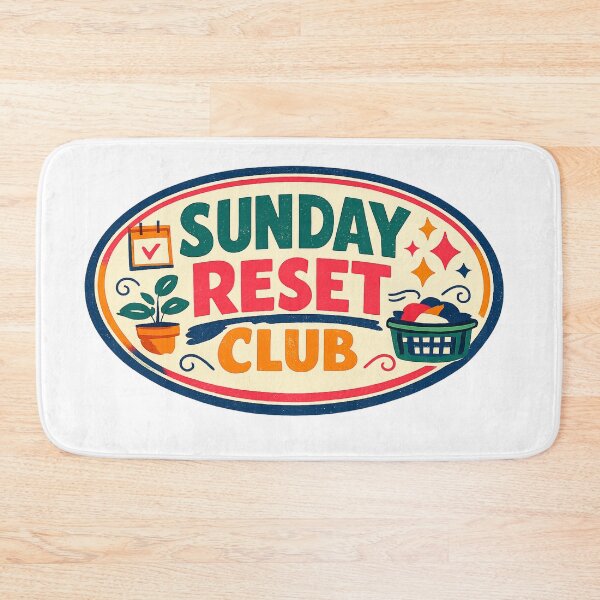 Item preview, Sunday Reset Club Retro Stamp designed and sold by VaultInk.