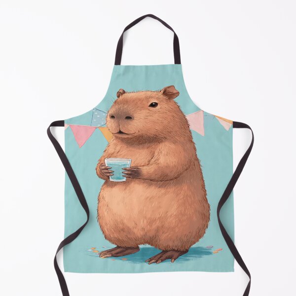 Item preview, Capybara Party Animal Celebration Drink Design designed and sold by NicolasGlowArt.