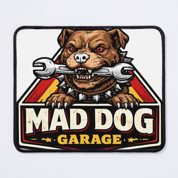 Item preview, Mad Dog Garage T-Shirt designed and sold by Matinez Pink.