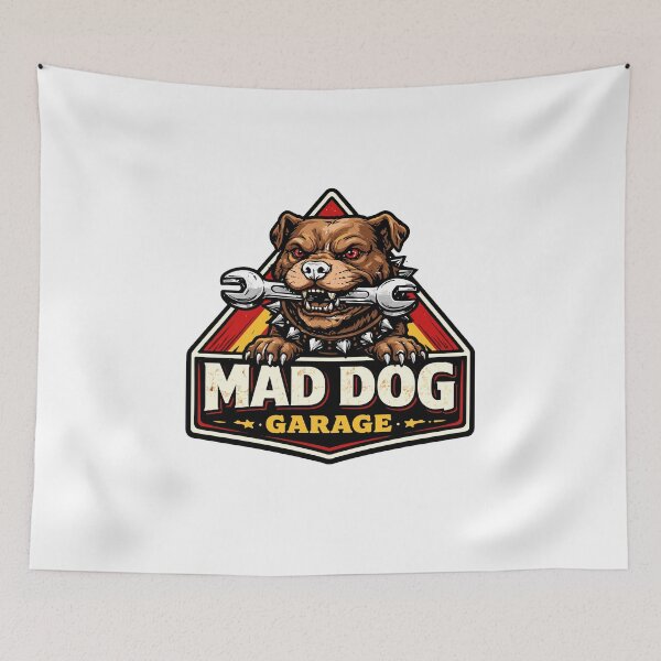 Item preview, Mad Dog Garage T-Shirt designed and sold by Matinez Pink.