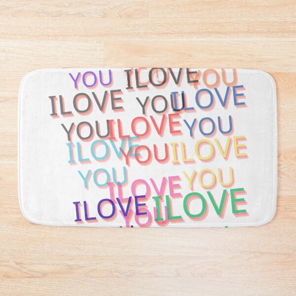 Item preview, Colorful Glitch I Love You Typography Design designed and sold by STICKOANIME.