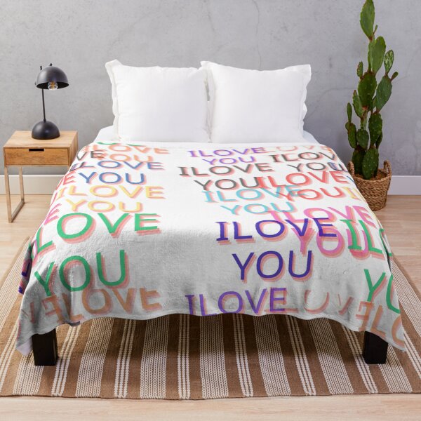 Item preview, Colorful Glitch I Love You Typography Design designed and sold by STICKOANIME.