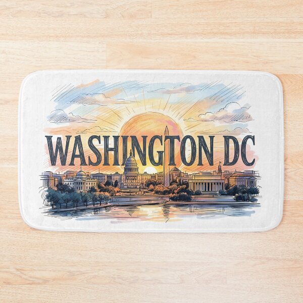 Item preview, Washington DC Sketch Watercolor Skyline Cityscape designed and sold by Fenay Designs.