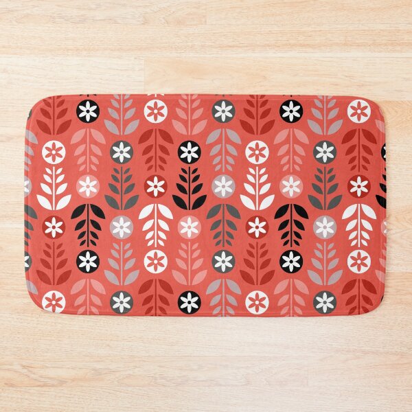 Item preview, Scandinavian Flowers Red designed and sold by Pinkdeer Designs.