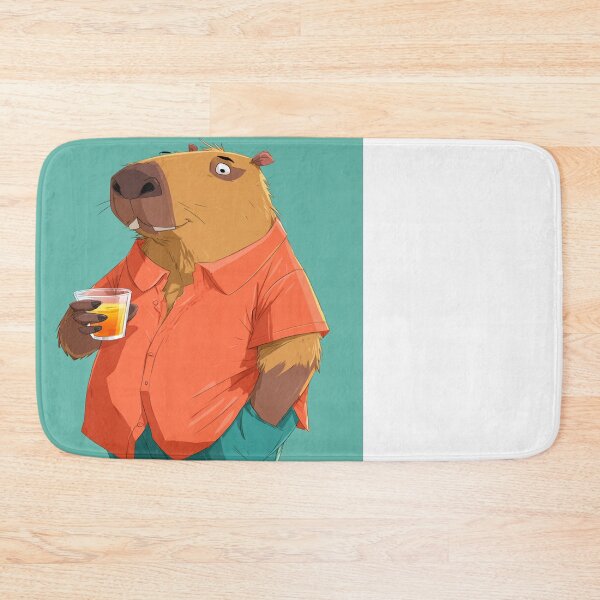 Item preview, Relaxed Capybara Tropical Drink Polo Shirt designed and sold by NicolasGlowArt.