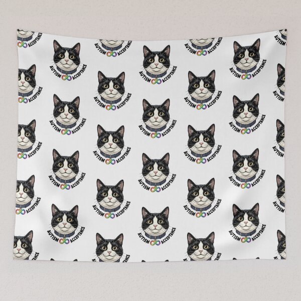 Item preview, Tuxedo Cat - Autism Acceptance designed and sold by Luan Huynh.