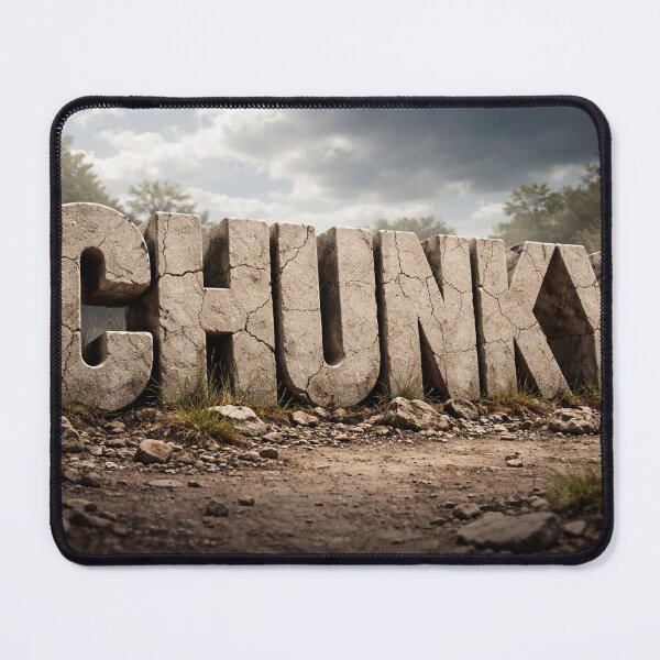 Item preview, Chunky Typography Stone Text Design – Bold 3D Rugged Style designed and sold by GarnerSupplyCo.