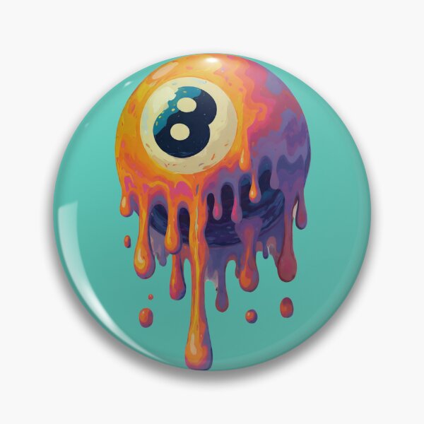 Item preview, Melting Colorful Surrealist 8-Ball Pool Design designed and sold by VantagePrints.