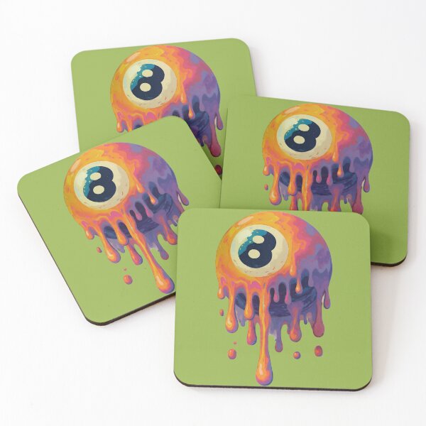 Item preview, Melting Colorful Surrealist 8-Ball Pool Design designed and sold by VantagePrints.
