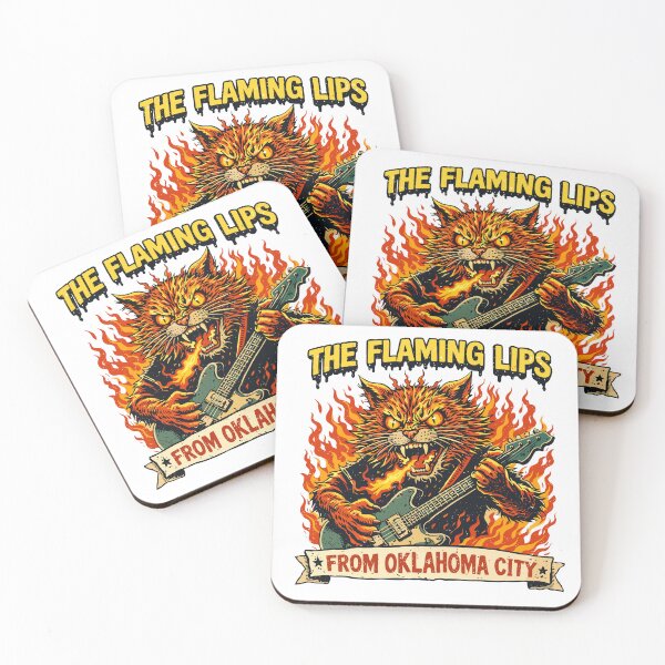 Item preview, Flaming Lips Cat Guitar T-Shirt designed and sold by Matinez Pink.