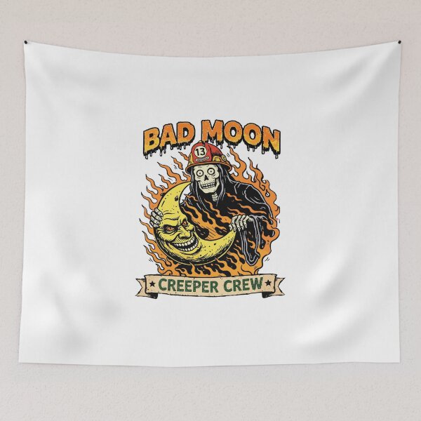 Item preview, Bad Moon Creeper Crew T-Shirt designed and sold by Matinez Pink.