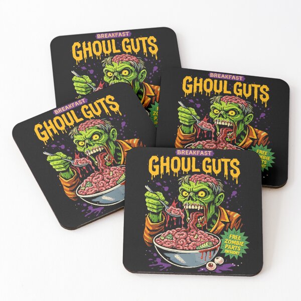 Aperçu de l'œuvre T-shirt céréales pour petit-déjeuner « Ghoul Guts » créée et vendue par Matinez Pink.