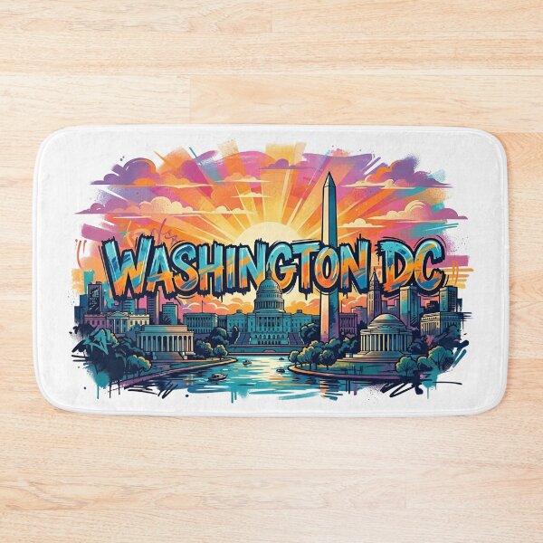 Item preview, Washington DC Graffiti Street Art Colorful Skyline designed and sold by Fenay Designs.