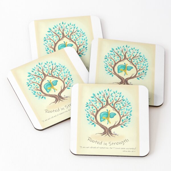 Item preview, Liver Awareness Tree Rooted in Strength WA White Quote designed and sold by DesignsbyHope1.