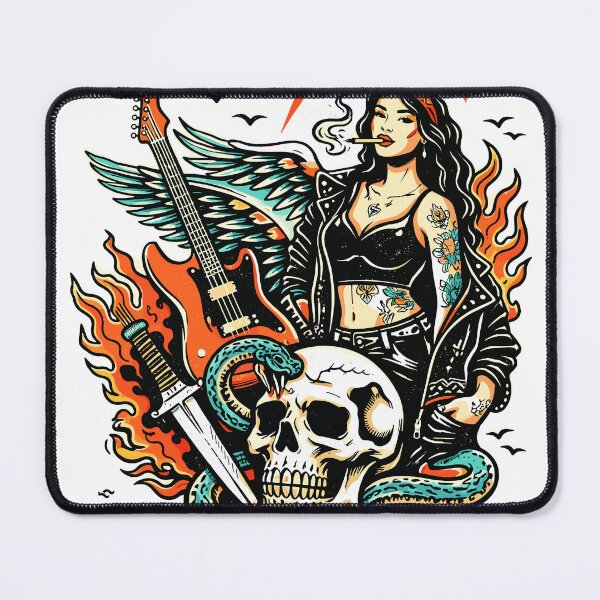 Item preview, Rock Rebel Girl Tattoo T-Shirt designed and sold by Matinez Pink.