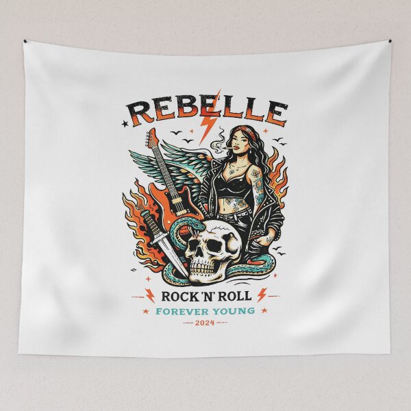 Item preview, Rock Rebel Girl Tattoo T-Shirt designed and sold by Matinez Pink.