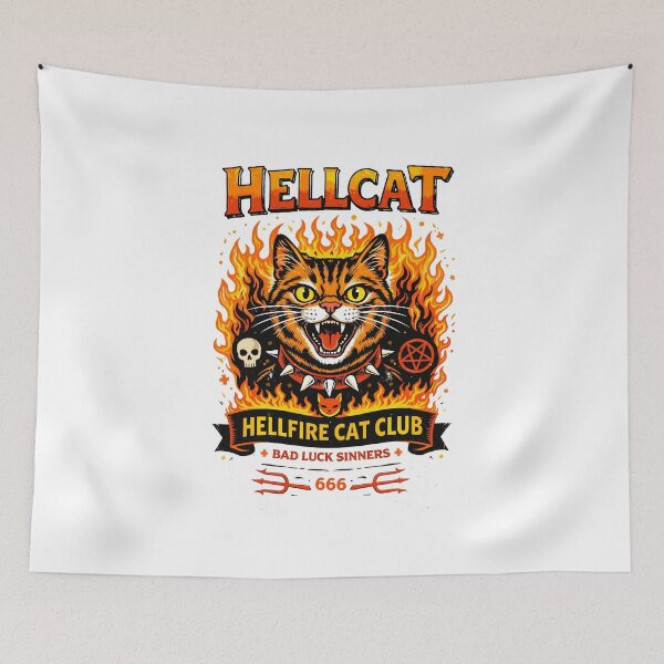 Item preview, Hellfire Cat Club T-Shirt designed and sold by Matinez Pink.