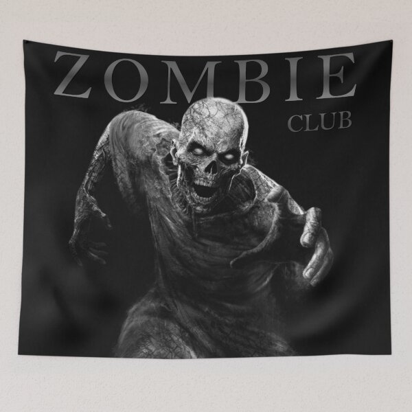 Item preview, Zombie Club black and white design designed and sold by Fantasy-art-z.