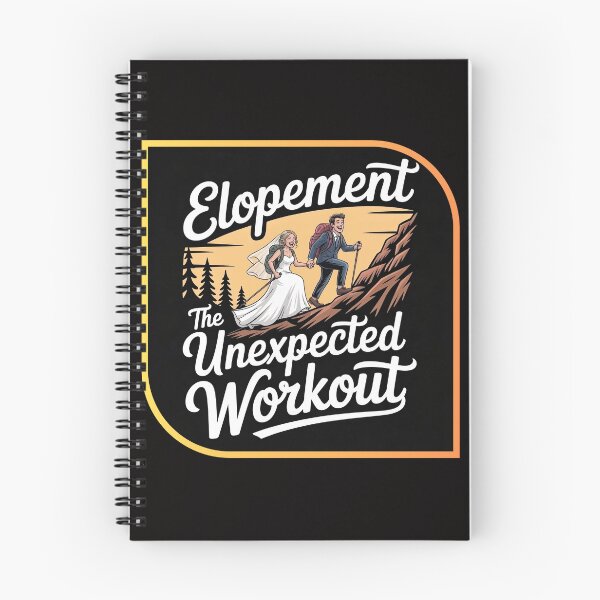 Item preview, Elopement The Unexpected Workout Hiking Wedding designed and sold by TreeDoPrints.