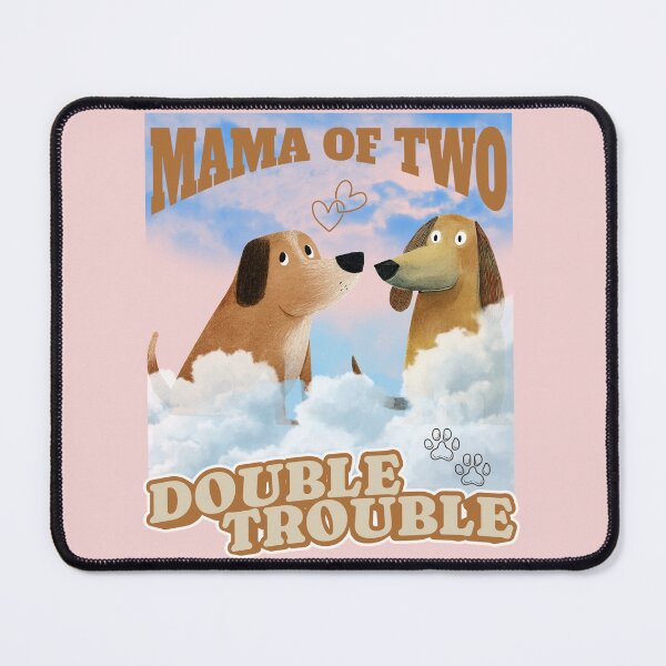 Item preview, Mama of Two Double Trouble Dogs Vintage Aesthetic designed and sold by Teez Haven.