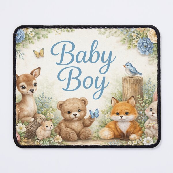 Item preview, Baby Boy Woodland Animals Nursery Design designed and sold by CLOUTKULT.