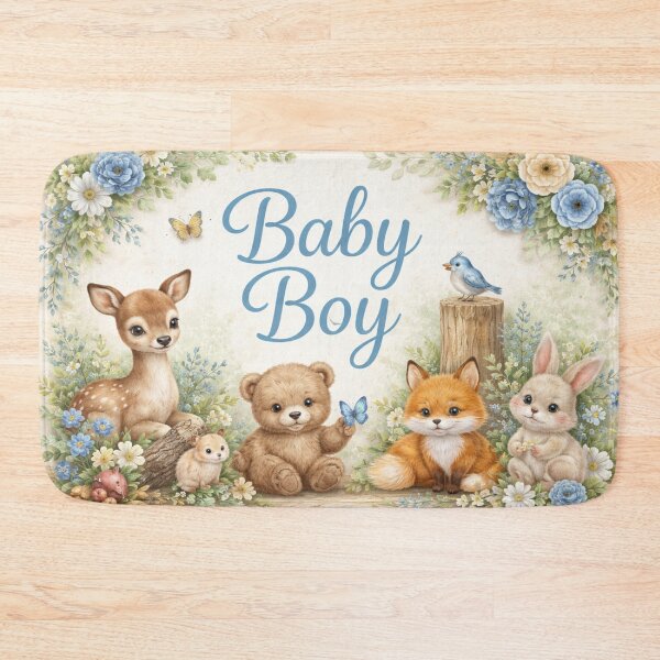 Item preview, Baby Boy Woodland Animals Nursery Design designed and sold by CLOUTKULT.