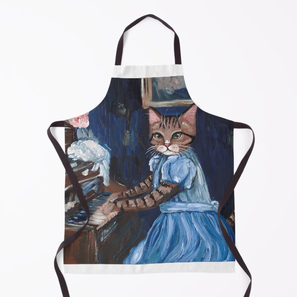 Item preview, Mewcie Meown at the Piano designed and sold by KilkennyCat Art.