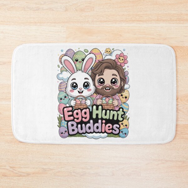 Item preview, Egg Hunt Buddies Cute Easter Bunny and Jesus Kawaii T-Shirt V2 designed and sold by DarylWelsh2024.