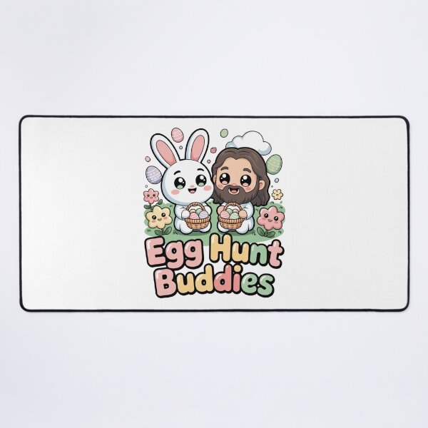 Item preview, Egg Hunt Buddies Cute Easter Bunny and Jesus Kawaii T-Shirt V3 designed and sold by DarylWelsh2024.